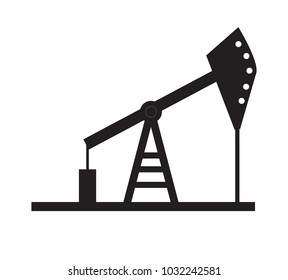 oil pump icon on white background. oil pump sign. flsy style.