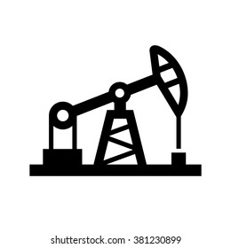 Oil Pump Icon on White Background. Vector Illustration