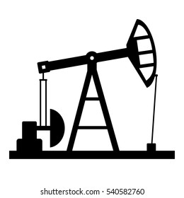 Oil pump icon on white background. Vector illustration.