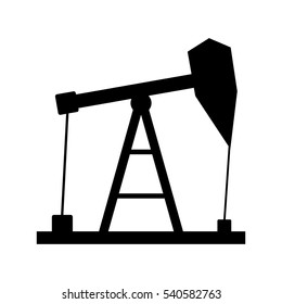Oil pump icon on white background. Vector illustration.