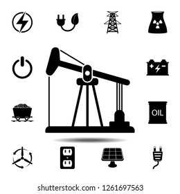 Oil Pump icon. Simple glyph vector element of energy icons set for UI and UX, website or mobile application