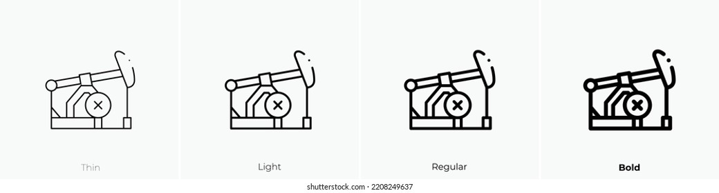 oil pump icon. Thin, Light Regular And Bold style design isolated on white background