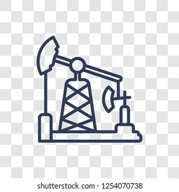 Oil pump icon. Trendy linear Oil pump logo concept on transparent background from Industry collection