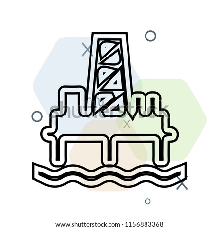 Oil pump icon vector can be used as png, Oil pump