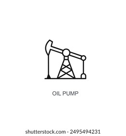 Oil pump icon vector, Oil drilling sign pictogram isolated on white. Petroleum pumping symbol, petroleum tower logo illustration icon