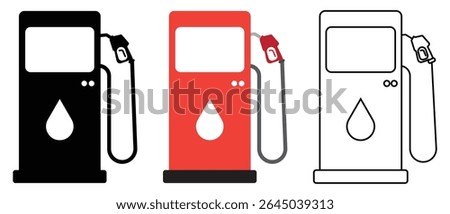 Oil pump icon vector. Silhouette of oil, fuel pump vector symbol, Fuel station, gas pump nozzle vector, petrol, diesel pump, energy station. Vector illustration.