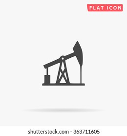 Oil pump Icon Vector. Simple flat symbol. Perfect Black pictogram illustration on white background.