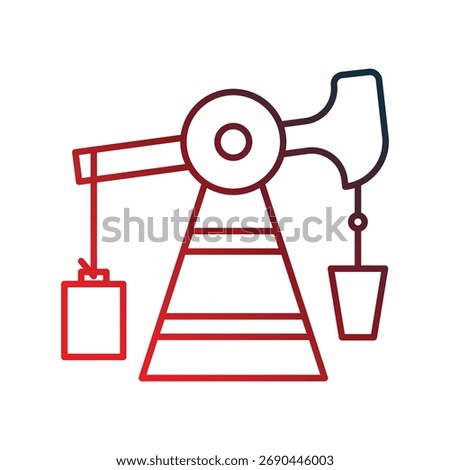 Oil Pump icon with white background vector stock illustration