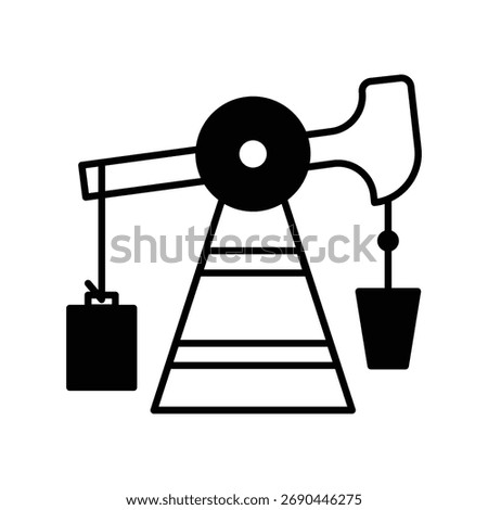 Oil Pump icon with white background vector stock illustration