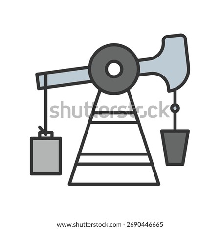 Oil Pump icon with white background vector stock illustration