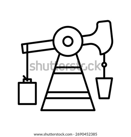 Oil Pump icon with white background vector stock illustration