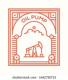 OIL PUMP AND ILLUSTRATION ICON CONCEPT