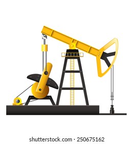 Oil pump isolated on white photo-realistic vector illustration