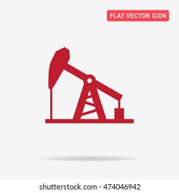 Oil pump jack icon. Vector concept illustration for design.
