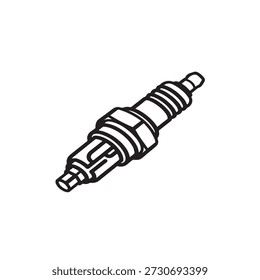 Arte de la línea Jack de la bomba de aceite: Icono de Vector de extracción de petróleo de Industrial