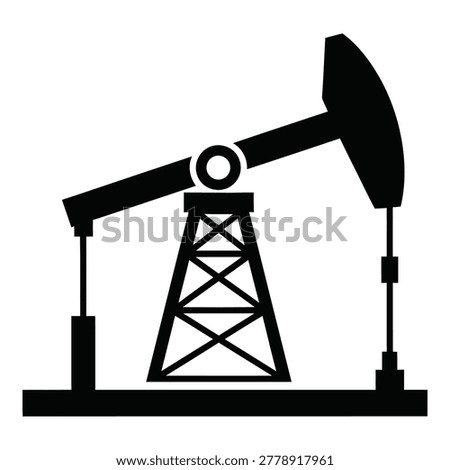 Oil pump jack machine for drilling and extracting petroleum resources efficiently icon