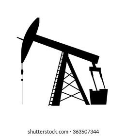 oil pump jack silhouette