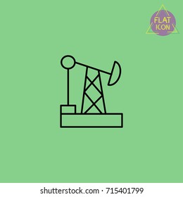 oil pump line icon