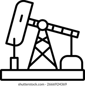 Oil pump Line vector Icon Design