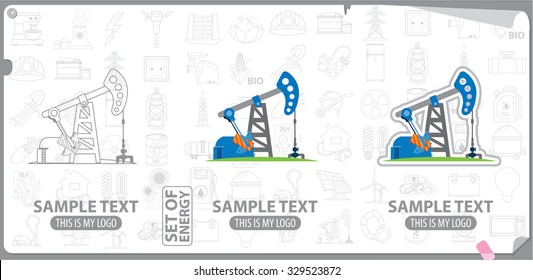 Oil pump logo, oil industry