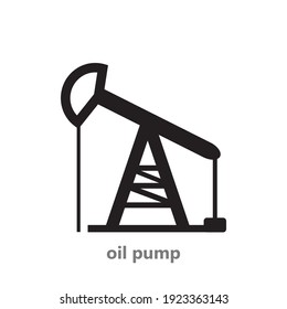 Oil Pump Logo, Simple And Black Icons For Oil Pump Vector Illustrations