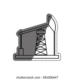 Oil pump machinery icon vector illustration graphic design