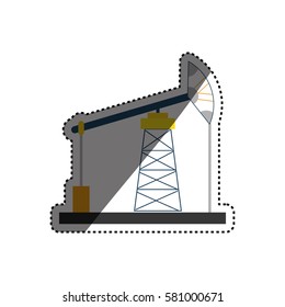 Oil pump machinery icon vector illustration graphic design