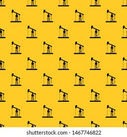 Oil pump pattern seamless vector repeat geometric yellow for any design