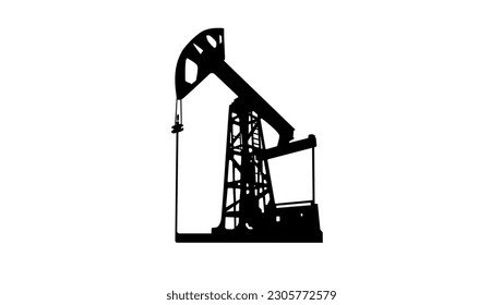 Silueta de bomba de aceite, vector de alta calidad