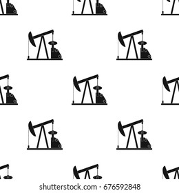 Oil pump.Oil single icon in black style vector symbol stock illustration web.