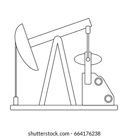 Oil pump.Oil single icon in outline style vector symbol stock illustration web.