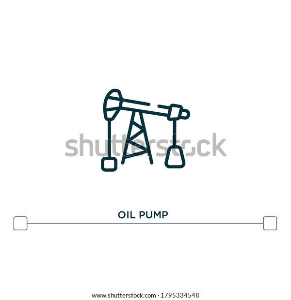oil pump vector line icon. Simple element\
illustration. oil pump outline icon from industry concept. Can be\
used for web and mobile\
