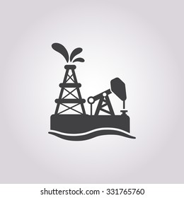 Oil pumping icon. 