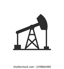 Oil Pumpjack Icon Monochrome Black White Stock Vector (Royalty Free ...