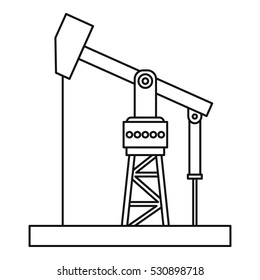 Oil pumpjack icon. Outline illustration of oil pumpjack vector icon for webicon. Outline illustration of vector icon for web