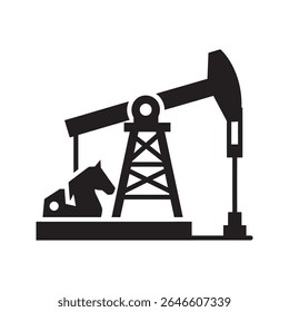 Ícone de abóbora de petróleo para a indústria petrolífera que representa a extração de combustível fóssil e uma máquina de perfuração de recursos energéticos onshore vetor ícone de glifo sólido