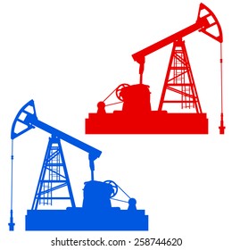 Oil pumpjack. Oil industry equipment.