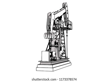  oil pumpjack vector