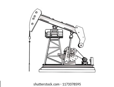  oil pumpjack vector