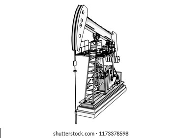  oil pumpjack vector