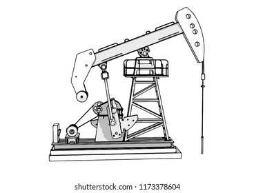  oil pumpjack vector