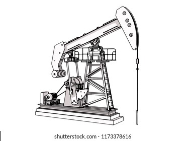  oil pumpjack vector