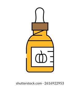 oil pumpkin line icon vector. oil pumpkin sign. isolated symbol illustration