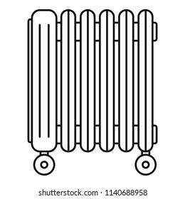 Oil radiator icon. Outline illustration of oil radiator vector icon for web design isolated on white background