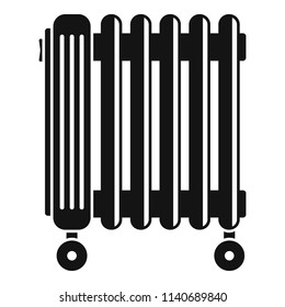 Oil radiator icon. Simple illustration of oil radiator vector icon for web design isolated on white background