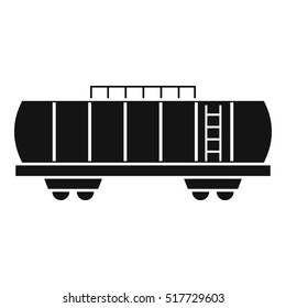 Oil railway tank icon. Simple illustration of railway tank vector icon for web design