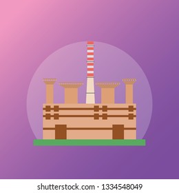 Oil refinery flat icon 