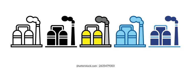 Elemento de ícone de refinaria de óleo para design