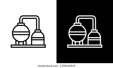 Elemento de icono de refinería de petróleo para diseño