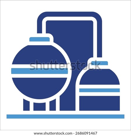 Oil Refinery Icon Element For Design